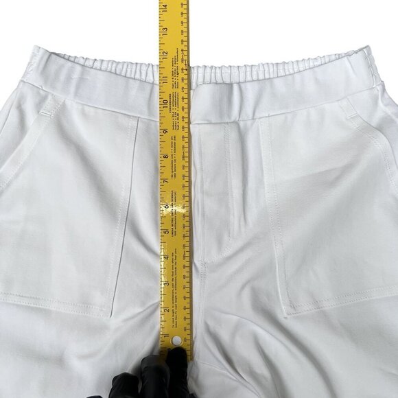 Susan Graver Weekend Womens S Capris 2 Pair White & Blue Gingham Pull On Summer - Picture 11 of 16